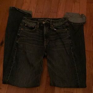 AE low rise baggy straight jeans 000